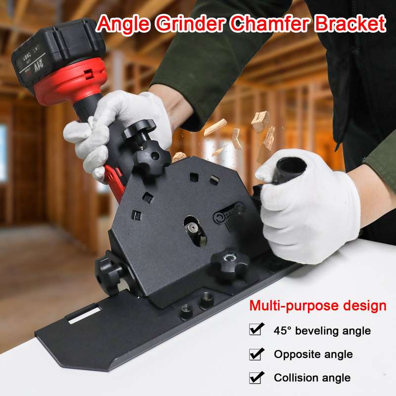 Aluminum Alloy 125 Type Angle Grinder Chamfer Bracket Screw Installation Multifunctional 45 Chamfer