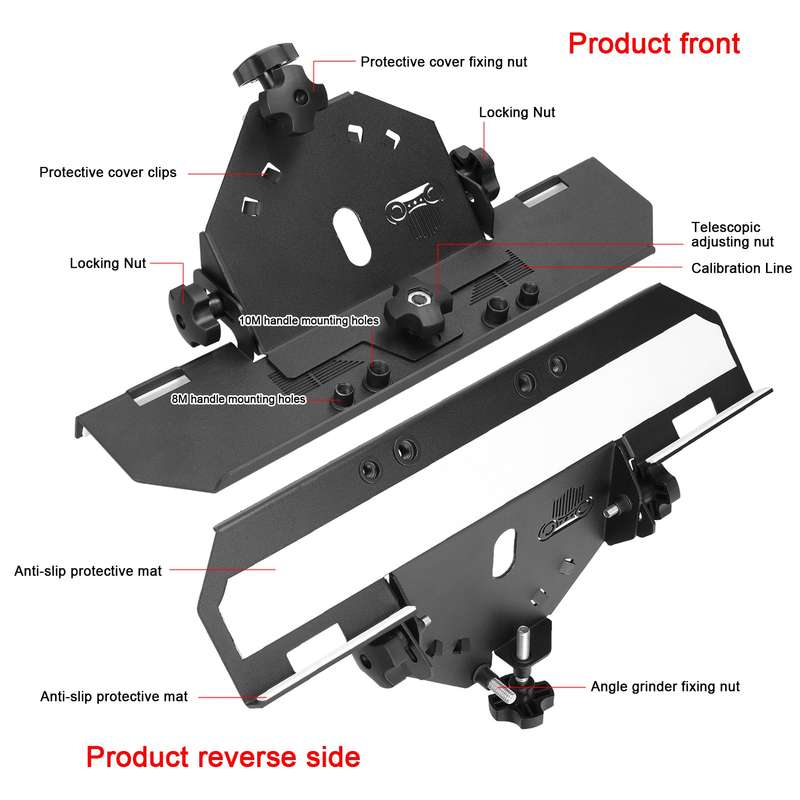 Aluminum Alloy 125 Type Angle Grinder Chamfer Bracket Screw Installation Multifunctional 45 Chamfer