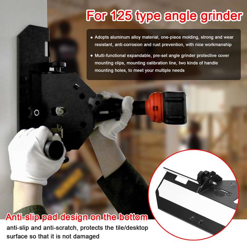 Aluminum Alloy 125 Type Angle Grinder Chamfer Bracket Screw Installation Multifunctional 45 Chamfer