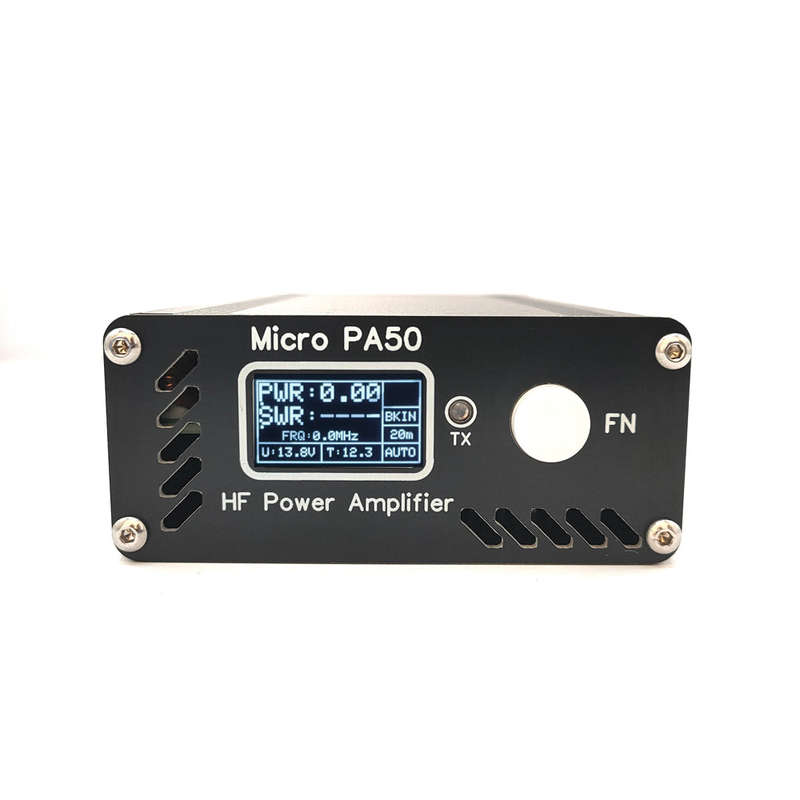 50W 3.5MHz-28.5MHz Micro PA50 Digital Display Intelligent Shortwave HF Power Amplifier with Po
