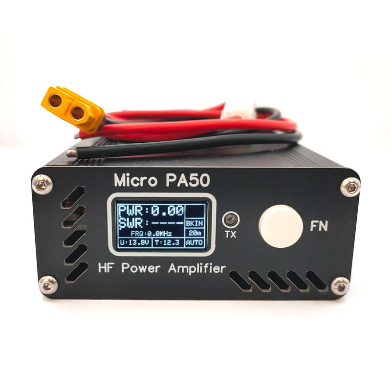 50W 3.5MHz-28.5MHz Micro PA50 Digital Display Intelligent Shortwave HF Power Amplifier with Po