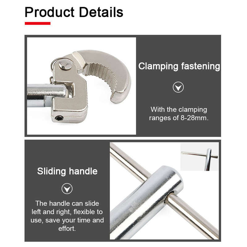 Multifunctional Sink Wrench Carbon Steel Faucet Sewer Pipes Bathroom Plumbing Installation Dis