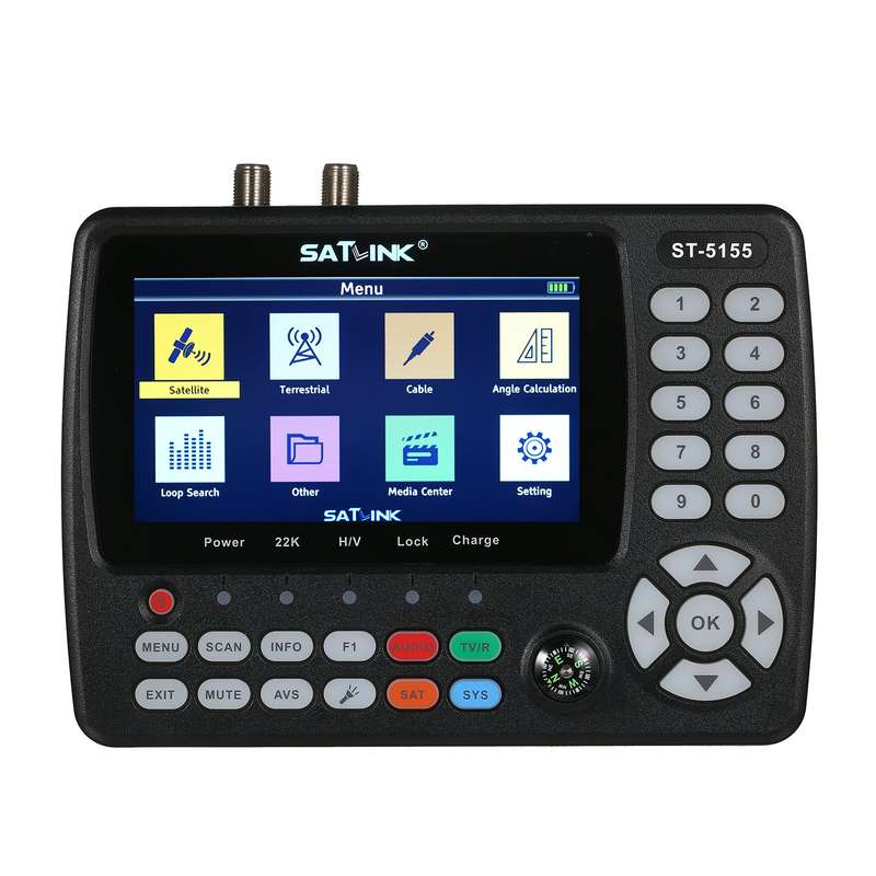 Digital Satellite Finder Meter DVB-S/S2/T/T2/C Combo Meter Portable Satellite TV Signal Finder