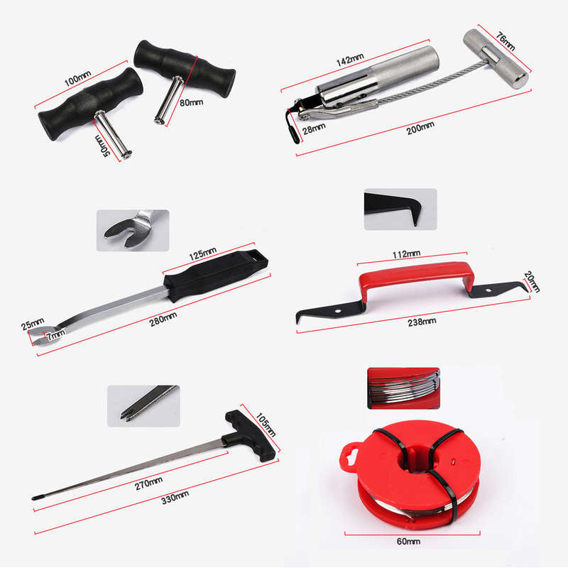 7PCS Car Windshield Removal Tool Set Wire Puller Threader Combination Set Auto Car Window Gla