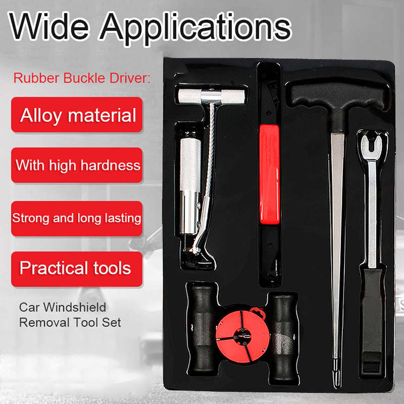7PCS Car Windshield Removal Tool Set Wire Puller Threader Combination Set Auto Car Window Gla