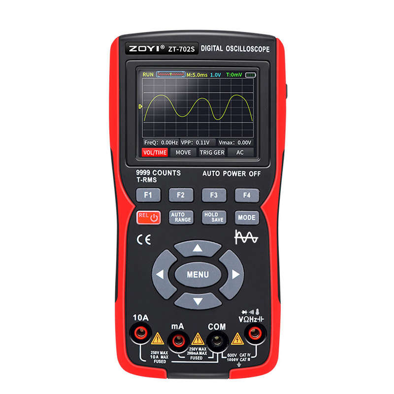 2in1 Digital Oscilloscope Multimeter 48MSa/s Sampling Rate 10Mhz Bandwidth 9999 Counts True RM