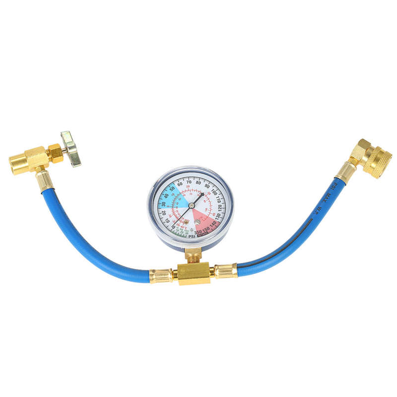 AC R134A Car Auto Air Conditioning Refrigerant Recharge Measuring Hose Gauge Kit 1/2