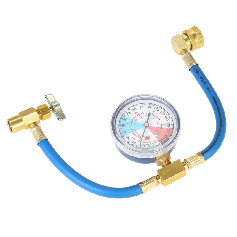 AC R134A Car Auto Air Conditioning Refrigerant Recharge Measuring Hose Gauge Kit 1/2