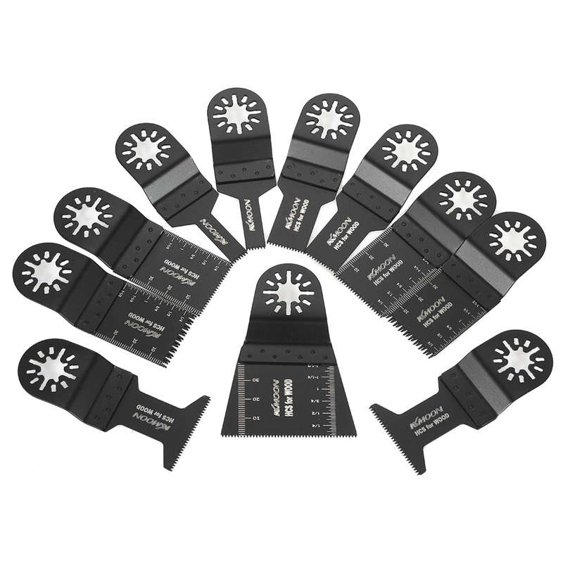 KKmoon 11pcs Oscillating Oscillating Multi Tool Saw Wed for Fein Multimaster Makita Bosch Rockwell S