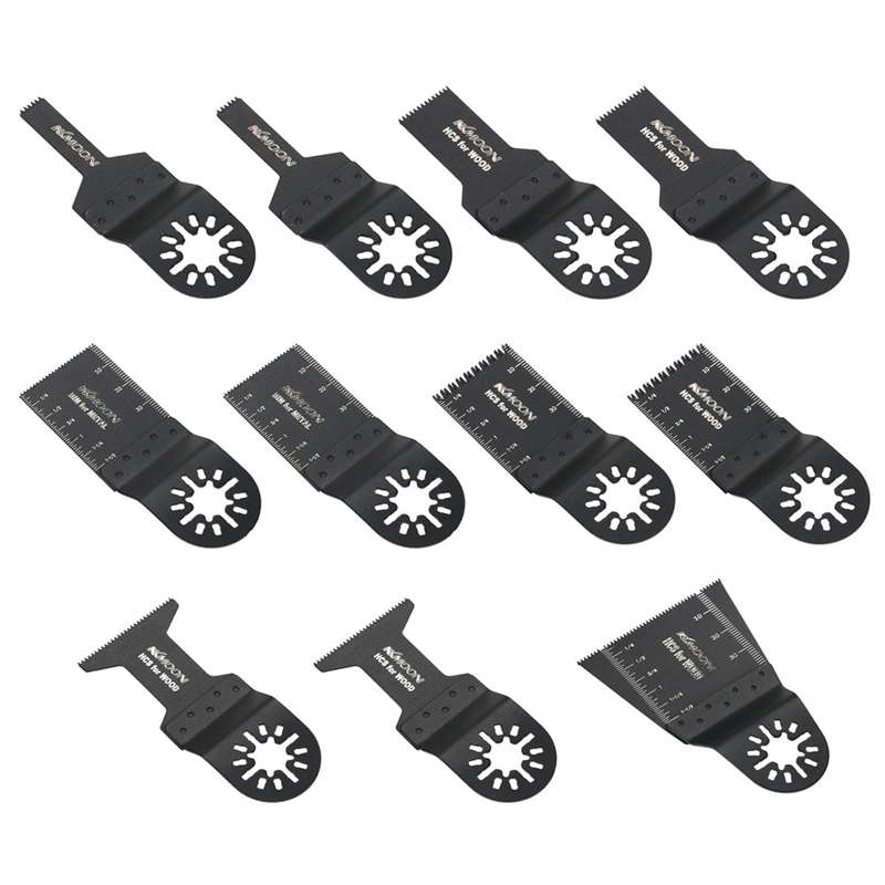 KKmoon 11pcs Oscillating Oscillating Multi Tool Saw Wed for Fein Multimaster Makita Bosch Rockwell S
