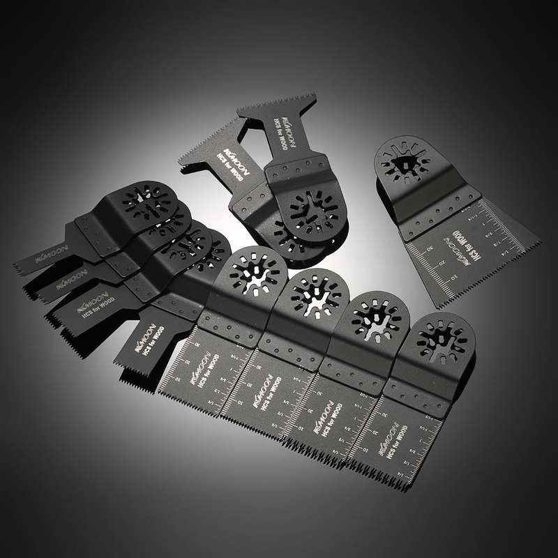 KKmoon 11pcs Oscillating Oscillating Multi Tool Saw Wed for Fein Multimaster Makita Bosch Rockwell S