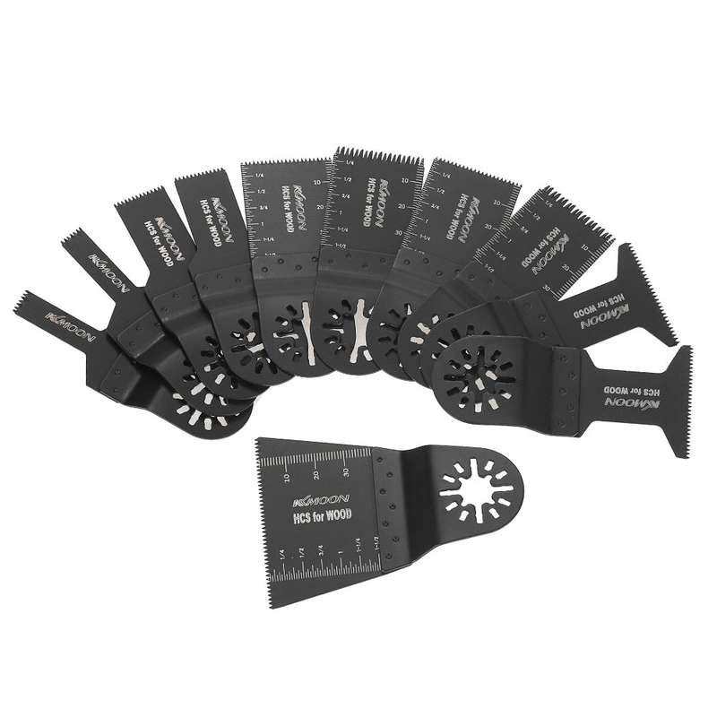 KKmoon 11pcs Oscillating Oscillating Multi Tool Saw Wed for Fein Multimaster Makita Bosch Rockwell S