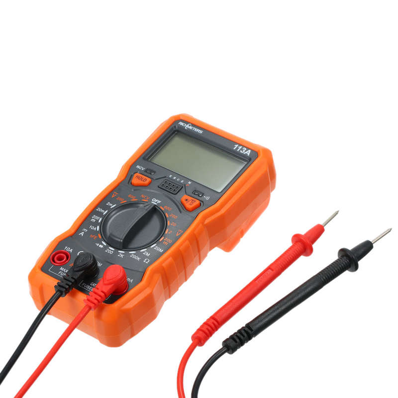 RICHMETERS RM113A NCV Digital Multimeter 2000 Counts HFE AC/DC Voltage Measuring Meter  with M