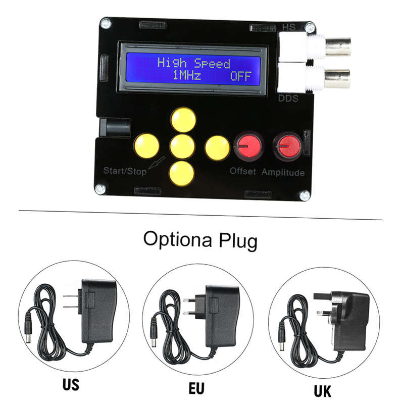 DDS Function Low Frequency Signal Generator Sine/Triangle/Square/Sawtooth/ECG/Noise Output 1Hz