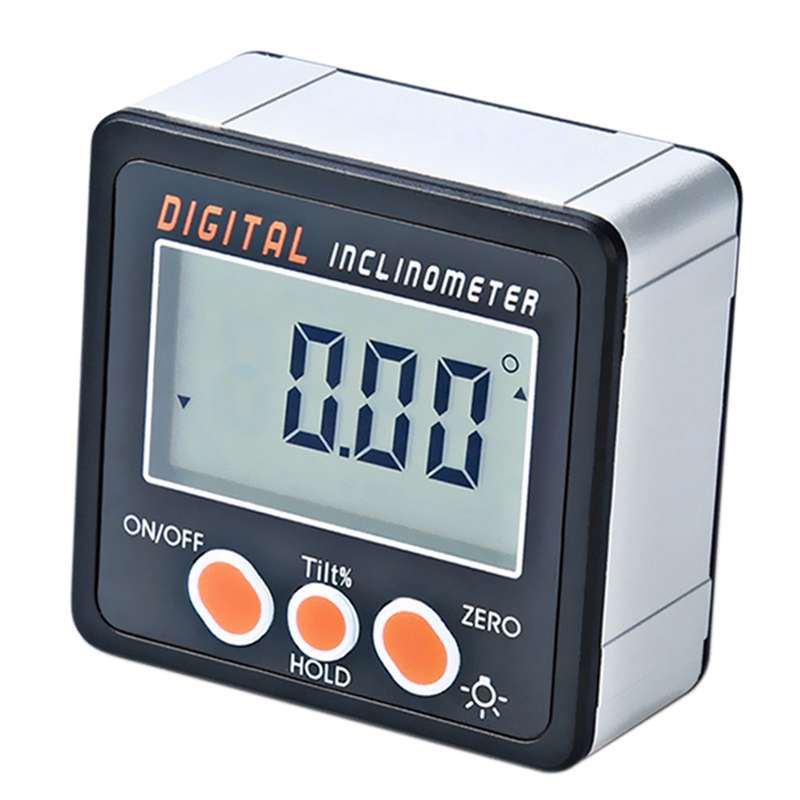 Digital Inclinometer 0-360Electronic Protractor Aluminum Alloy Shell Digital Bevel Box Angle
