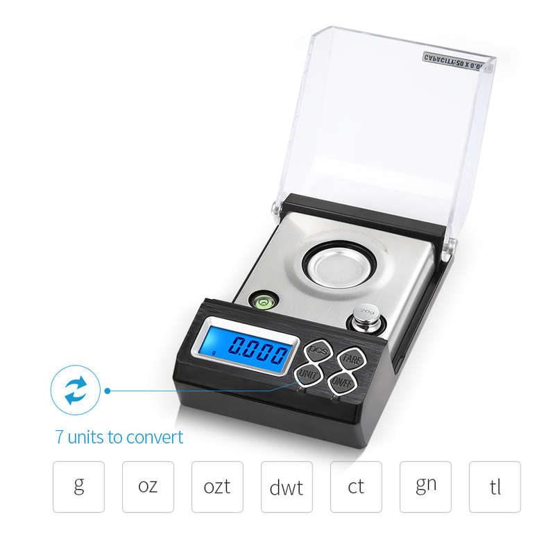 High Precision Professional Digital Milligram Scale 50g/0.001g Mini Electronic Balance Powder