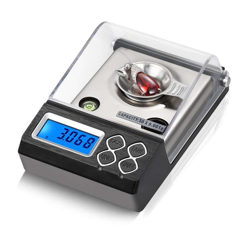 High Precision Professional Digital Milligram Scale 50g/0.001g Mini Electronic Balance Powder
