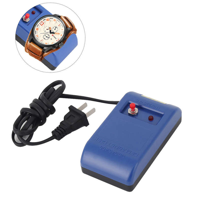 Watch Repair Screwdriver Jewelry Tweezers Electrical Demagnetizer Demagnetize Tool Degausser