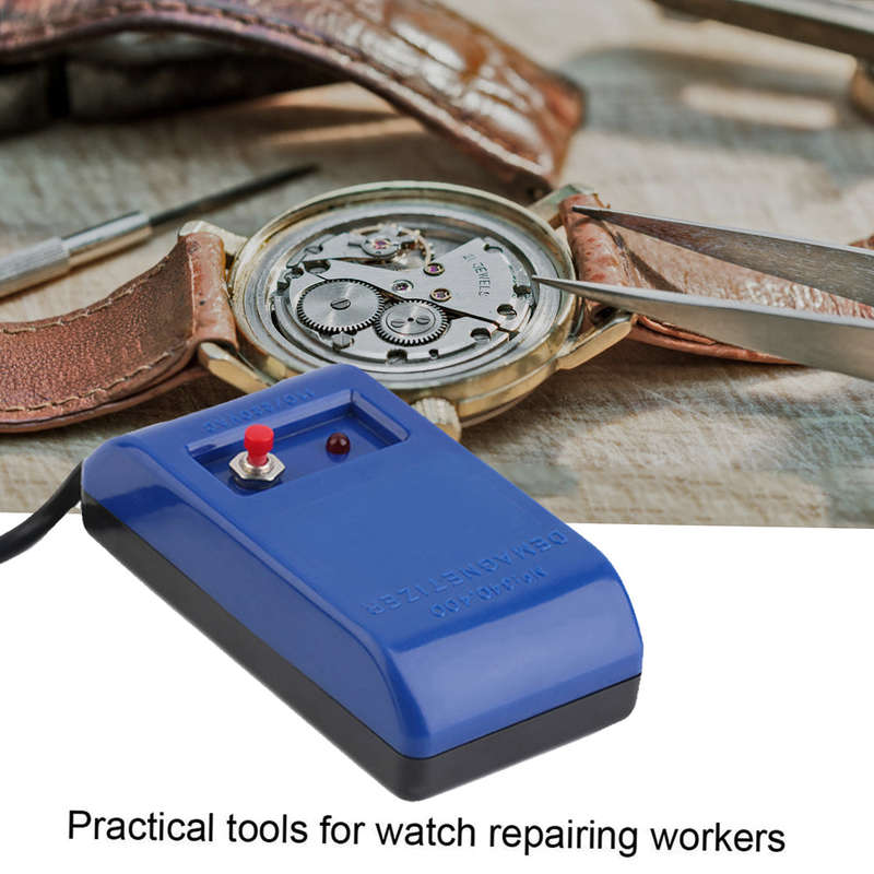 Watch Repair Screwdriver Jewelry Tweezers Electrical Demagnetizer Demagnetize Tool Degausser