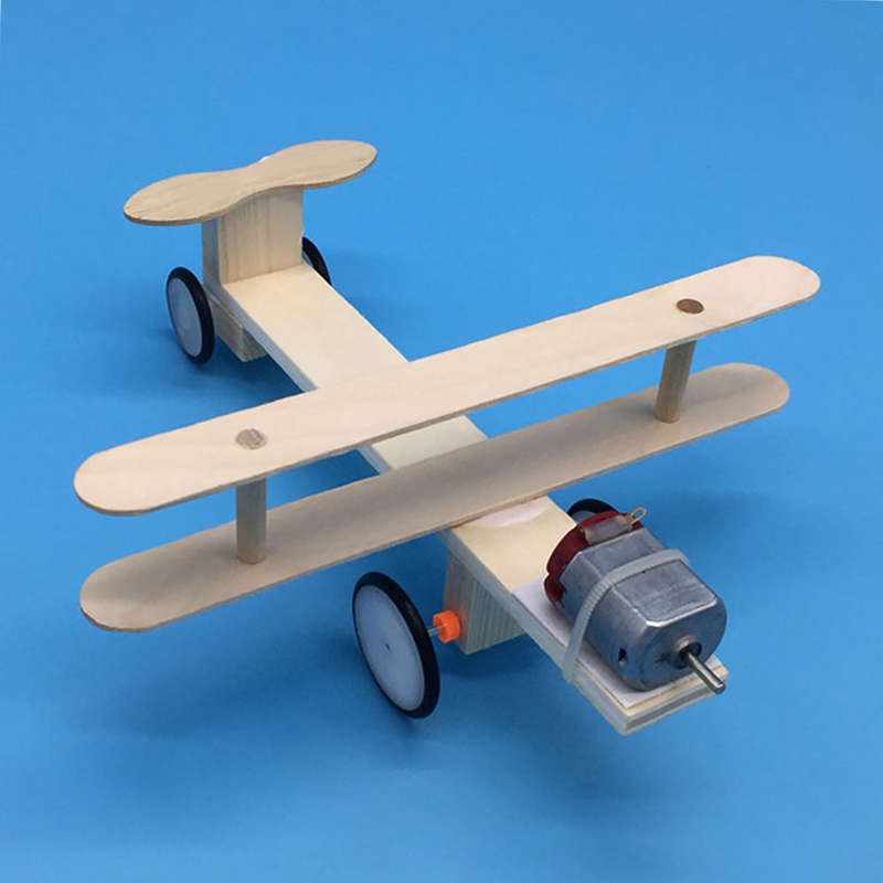 Wood Electric Aircraft Electric Glider DIY Kit Kids Toy Airplane DIY Kit Electric Wooden Airp
