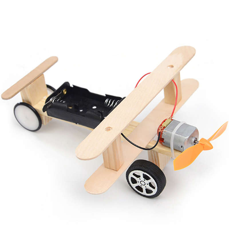 Wood Electric Aircraft Electric Glider DIY Kit Kids Toy Airplane DIY Kit Electric Wooden Airp