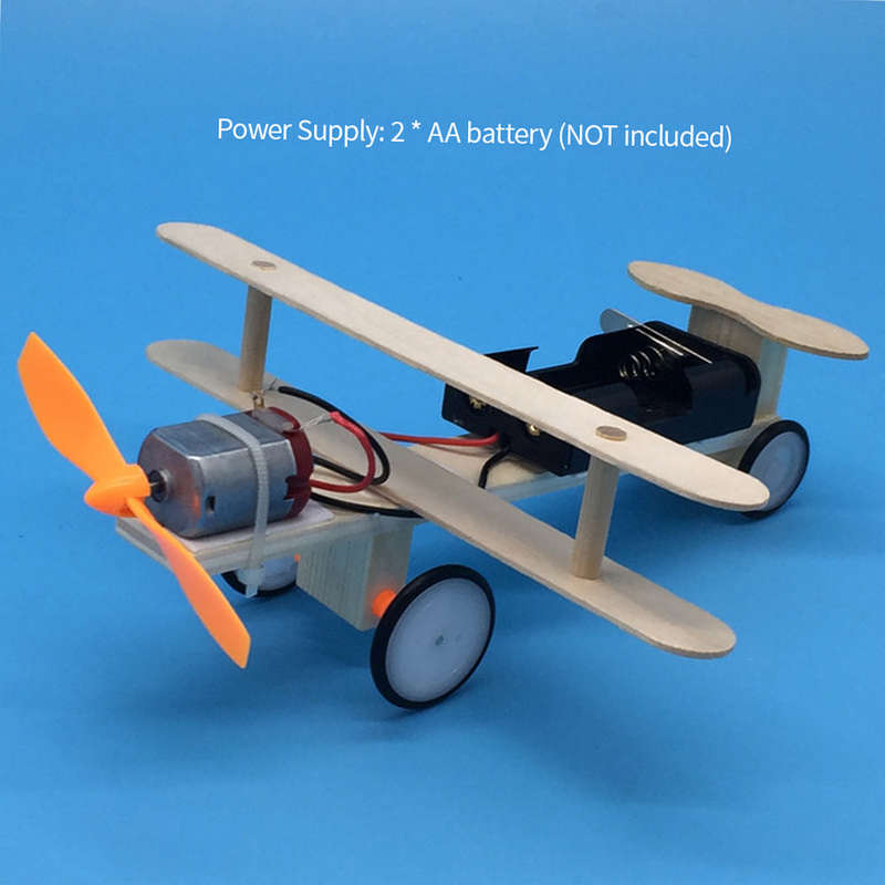 Wood Electric Aircraft Electric Glider DIY Kit Kids Toy Airplane DIY Kit Electric Wooden Airp