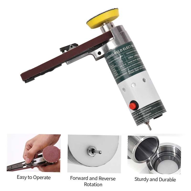 Electric Belt Sander Mini Belt Sander Electric Grinder Small Grinding Machine Hand-held Electric Bel