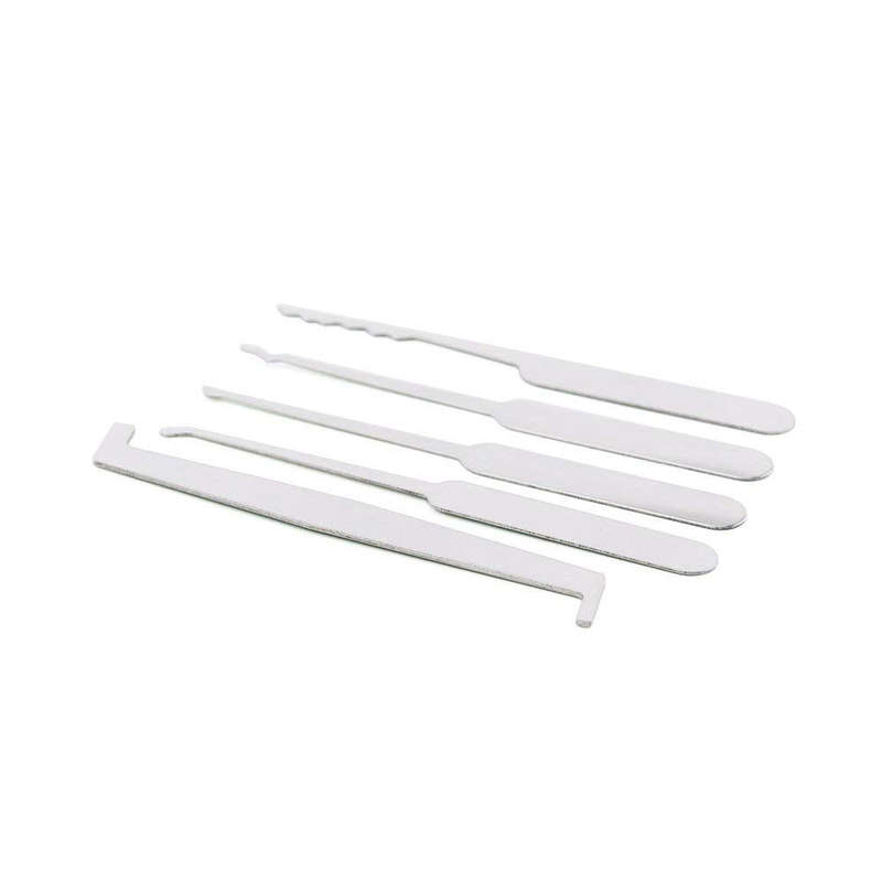 5Pcs Locksmith Padlock Stainless Steel Lock Picks Set Home Lock Fixing Skill Training