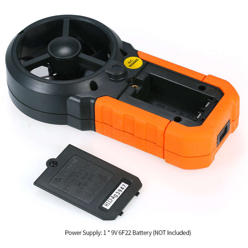 PEAKMETER Handheld Anemometer Portable Wind Speed Meter CFM Meter Wind Gauges Air Flow Thermom