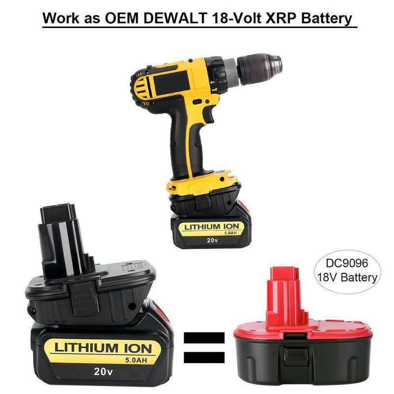 20V Battery Adapter DCA1820 for Dewalt 18V Tools Convert Dewalt 20V Lithium Battery for Dewalt 18V B