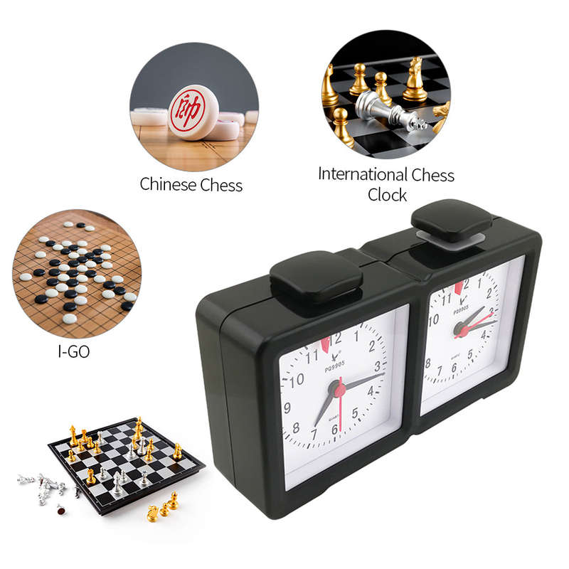Chess Clock Quartz Electronic Analog Chess Clock Count Up Down Timer Game Timer I-go Count Up