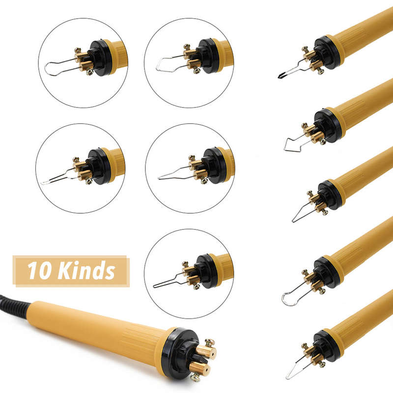 Wood Burner Pyrography Pen Burning Machine Gourd Crafts Tool Set With Welding Wire Top Adjustable Te