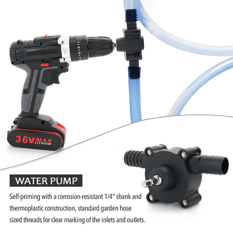 Portable Electric Drill Pump Self Priming Transfer Pumps Oil Fluid Water Pump