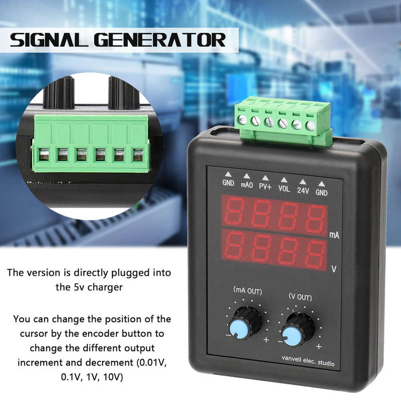 4-20mA 0-10V Signal Generator 24V Current Voltage Transmitter Signal Source Constant Current S