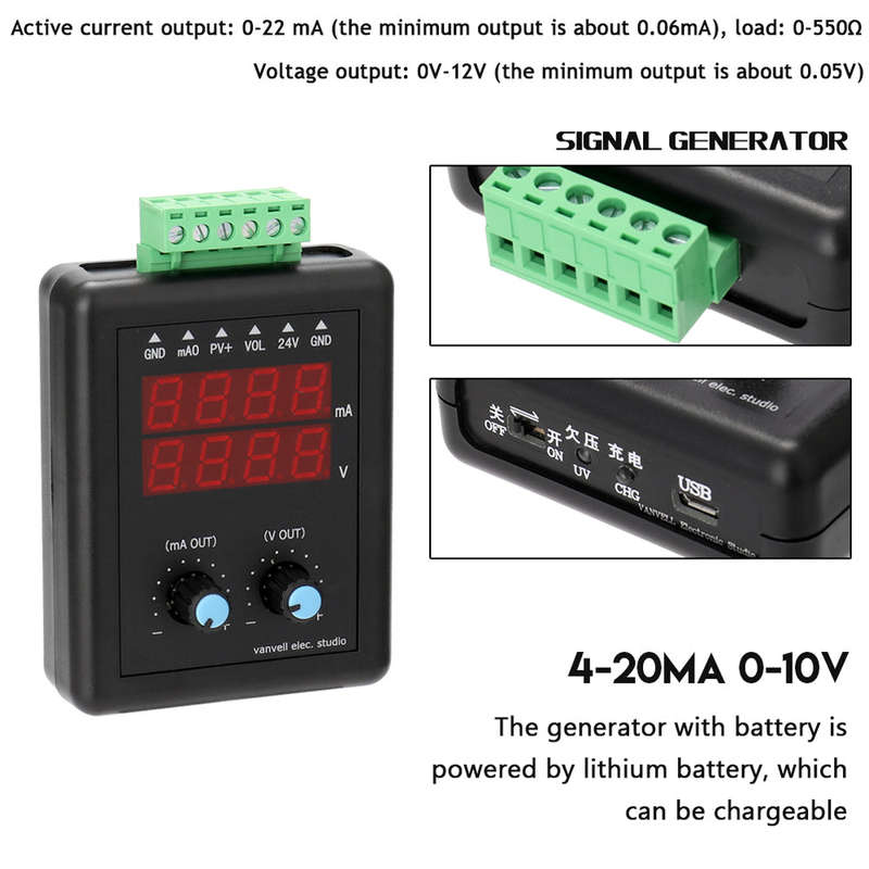 4-20mA 0-10V Signal Generator 24V Current Voltage Transmitter Signal Source Constant Current S