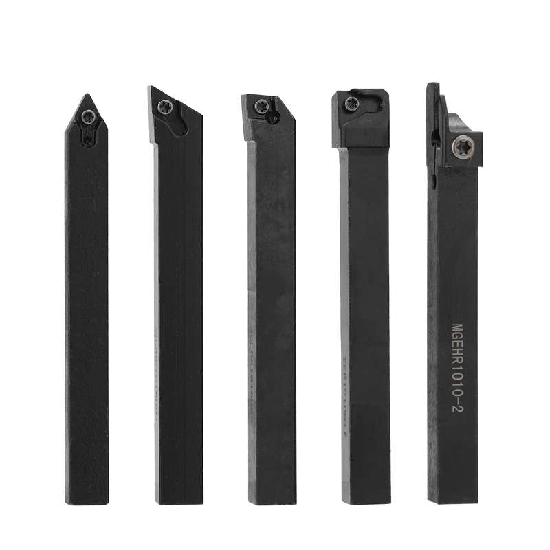 7pcs 10mm Shank Lathe Turning Tool Holder Boring Bar with Carbide Inserts