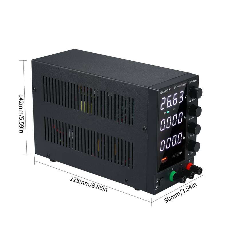 WANPTEK DPS605U 0-60V 0-5A 300W Switching DC Power Supply 4 Digits Display LED High Precision