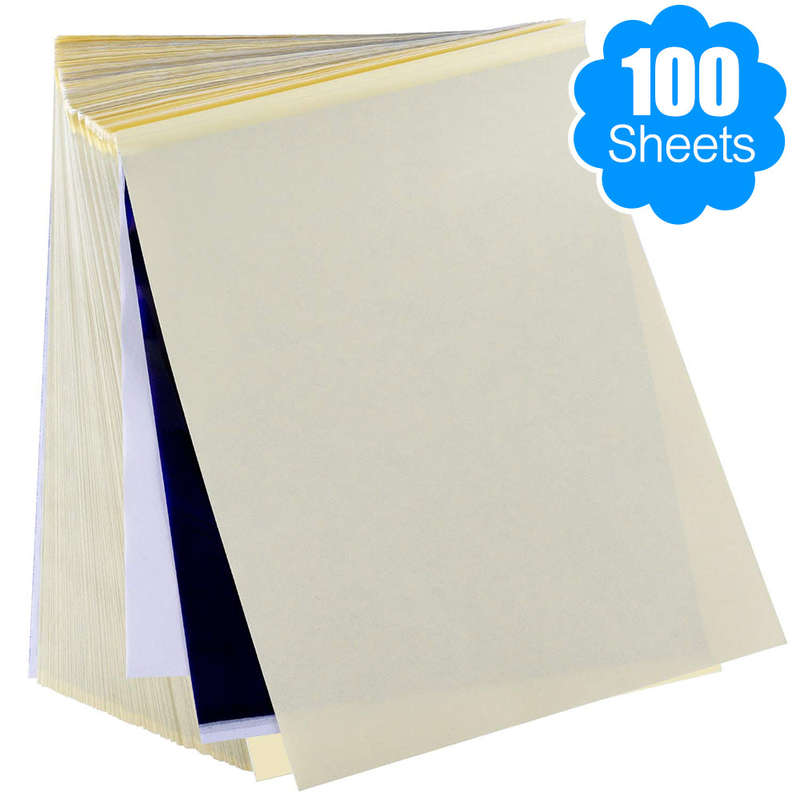 Tattoo Transfer Paper 100 Sheets Tattoo Stencil Paper Thermal Stencil Paper for Skin A4 Size