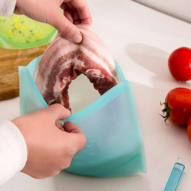 Heat-resistant Silicone Food Preservation Bags Portable Sealed Storage Bag Cooking Tools
