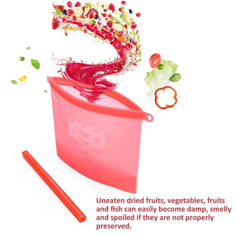 Heat-resistant Silicone Food Preservation Bags Portable Sealed Storage Bag Cooking Tools