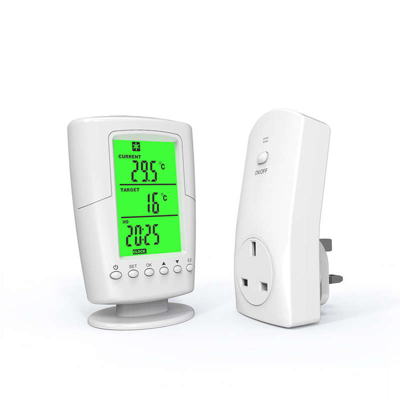Smart Programmable Wireless Remote Thermostat + Plug in Socket Heating Cooling Program Temperature C