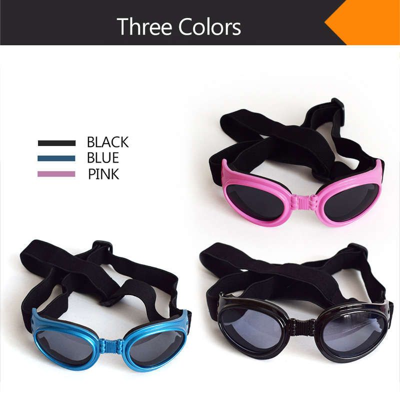 Dog Sunglasses Dog Goggles Pet Glasses UV Protection Sunglasses Adjustable Strap for Small Do