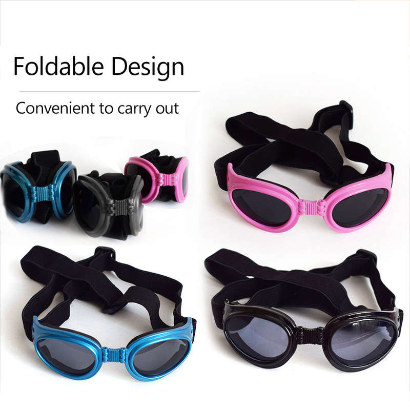 Dog Sunglasses Dog Goggles Pet Glasses UV Protection Sunglasses Adjustable Strap for Small Do