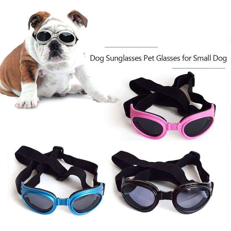 Dog Sunglasses Dog Goggles Pet Glasses UV Protection Sunglasses Adjustable Strap for Small Do