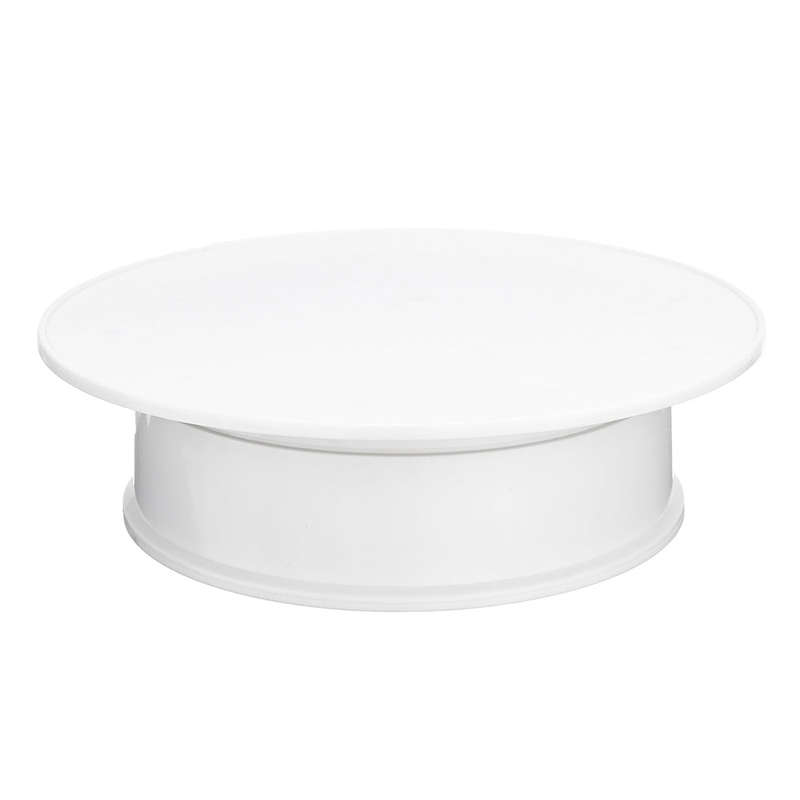 Round White Velvet Coping Electric Motorized 360Rotating Display Stand Turntable