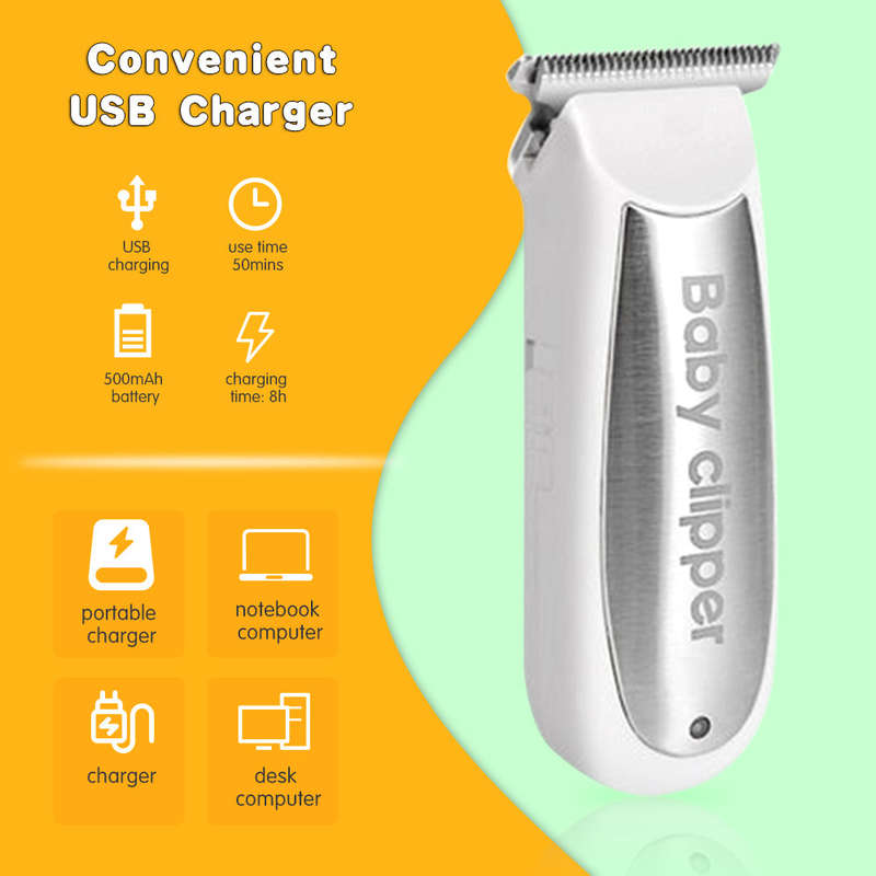 Baby Hair Clippers Baby Hair Trimmer Silent Haircut Trimmers Quiet USB Baby Shaver for Kids Infants