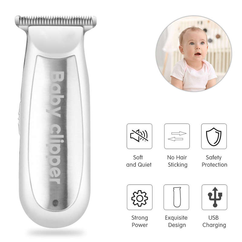 Baby Hair Clippers Baby Hair Trimmer Silent Haircut Trimmers Quiet USB Baby Shaver for Kids Infants