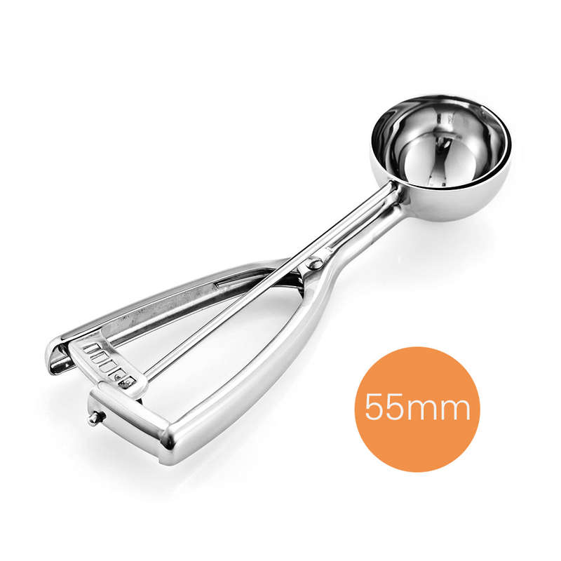 Stainless Steel Ice Cream Spoon Cookie Dessert Food Scoop Scooper Cream Dipper Melon Baller with Tri