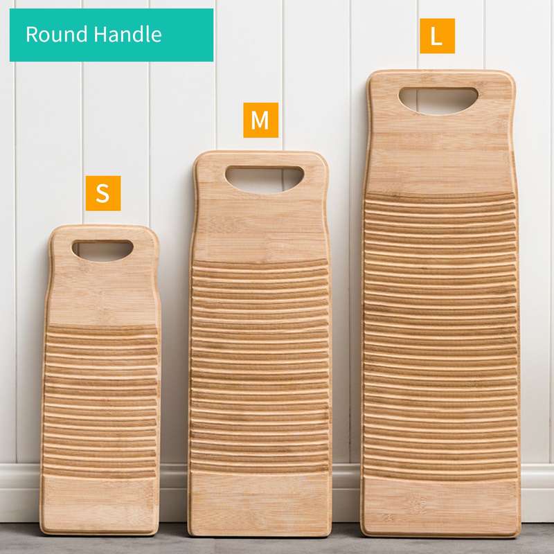 Available Wood Washboard Washing board with Round Handle Hand Percussion Hand Wash Board for Home La