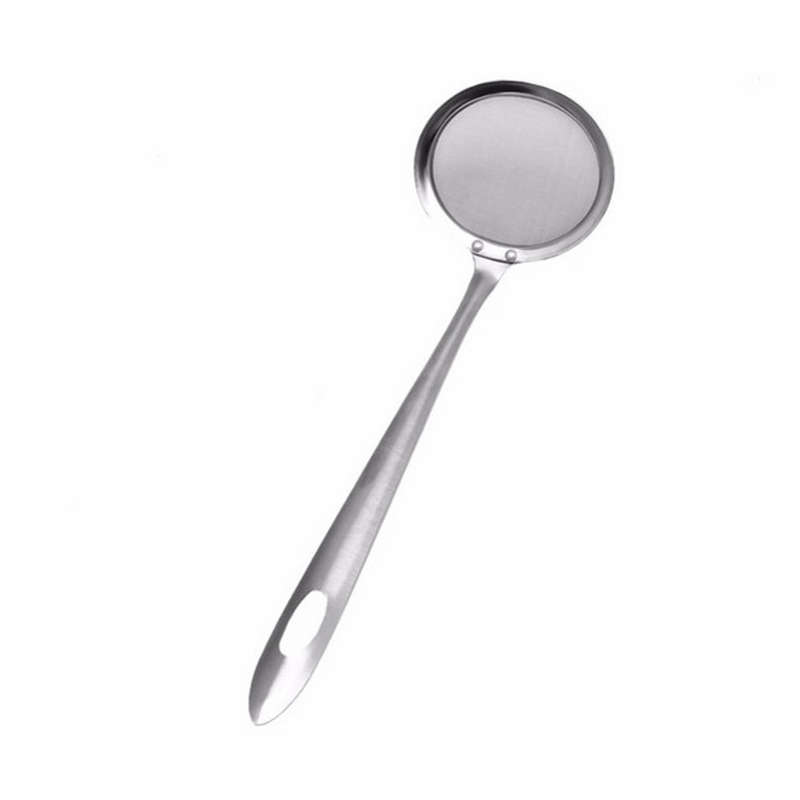 Stainless Steel Fat Skimmer Spoon Fine Mesh Strainer Ladle Oil-Frying Filter Spoon for Kitchen Fryin